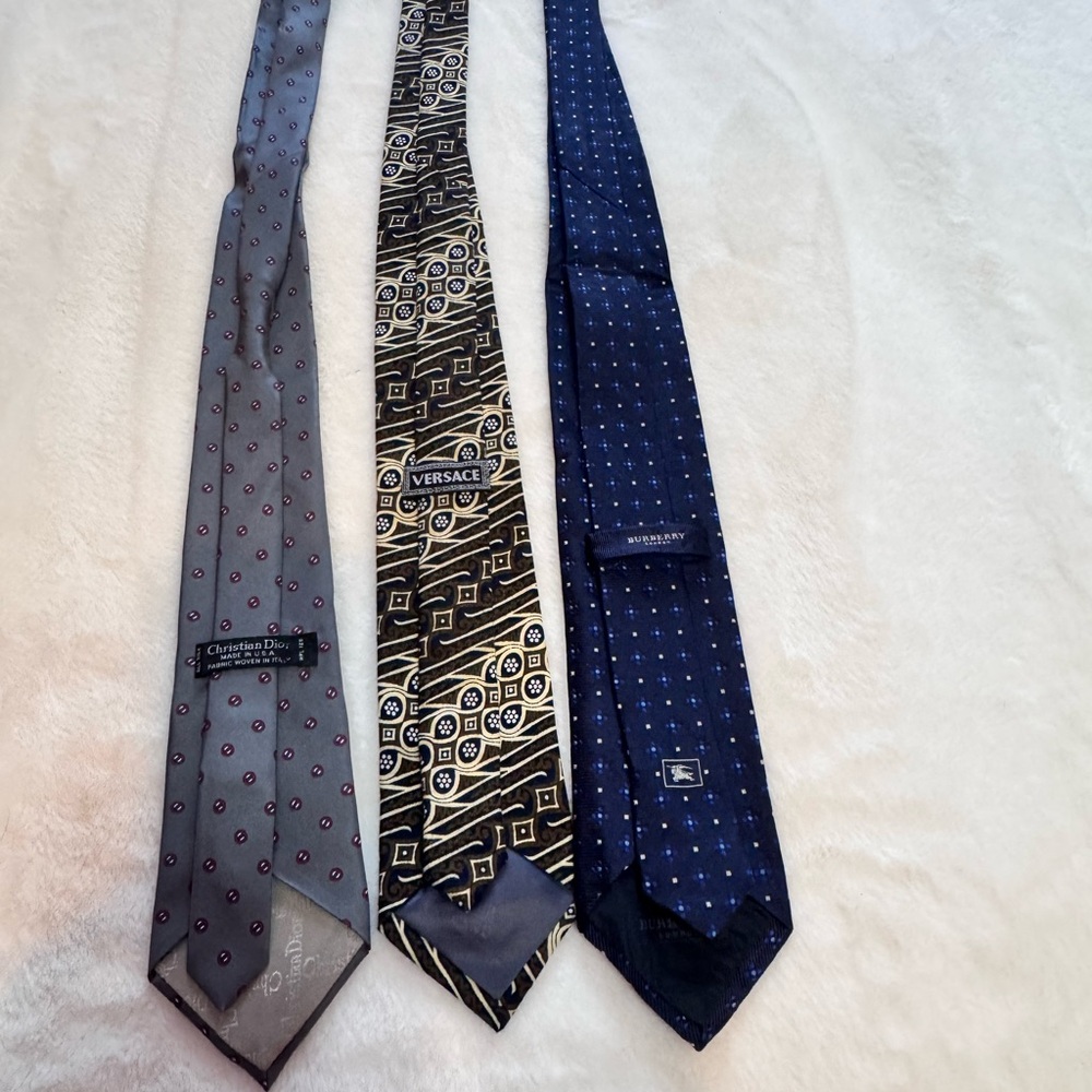 Versace, Christian Dior and Burberry bundle Geometric Tie - Picture 10 of 14